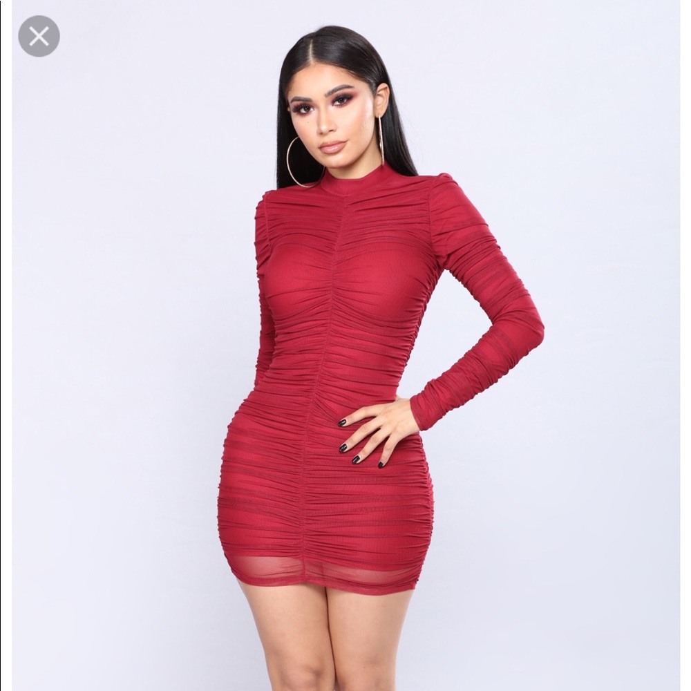 Red fashion nova mini dress